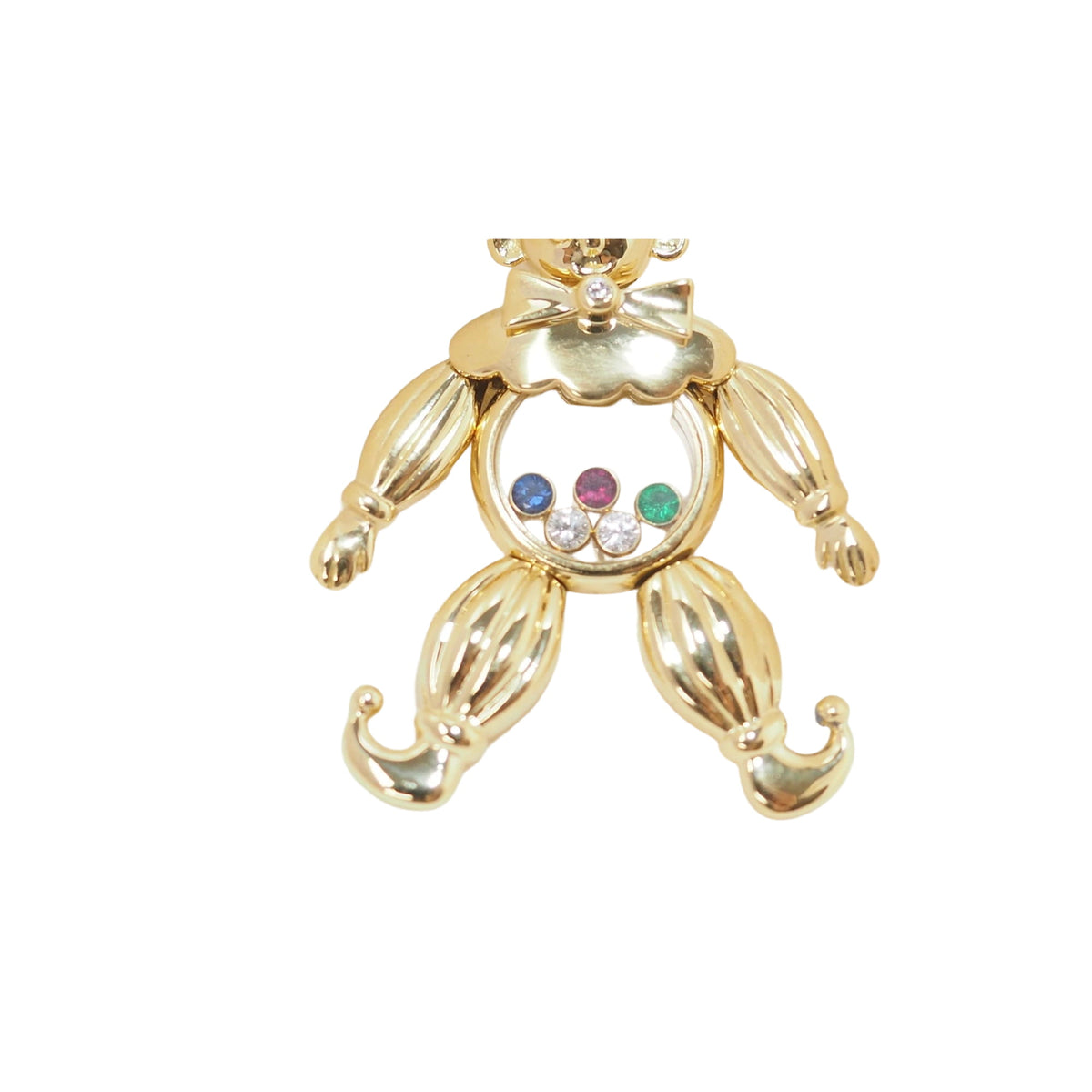 Pendentif Chopard Happy Clown en or jaune et diamants mobiles