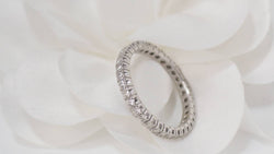 Alliance en or blanc et diamants (0,90carat)