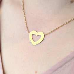 Collier Cœur or jaune