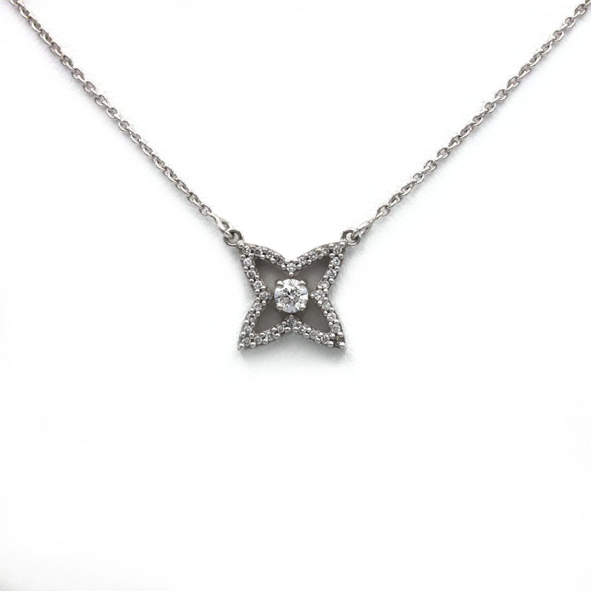 Collier Pendentif - Or blanc & Diamants
