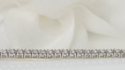 Bracelet rivière en or blanc et diamants 1ct