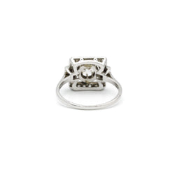 Bague Art-Déco - Platine, diamants & rubis