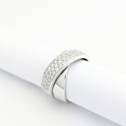 Bague or blanc et diamants