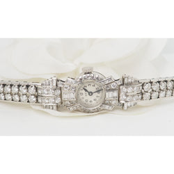 Montre ancienne en or platine et diamants