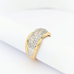 Bague or jaune et diamants