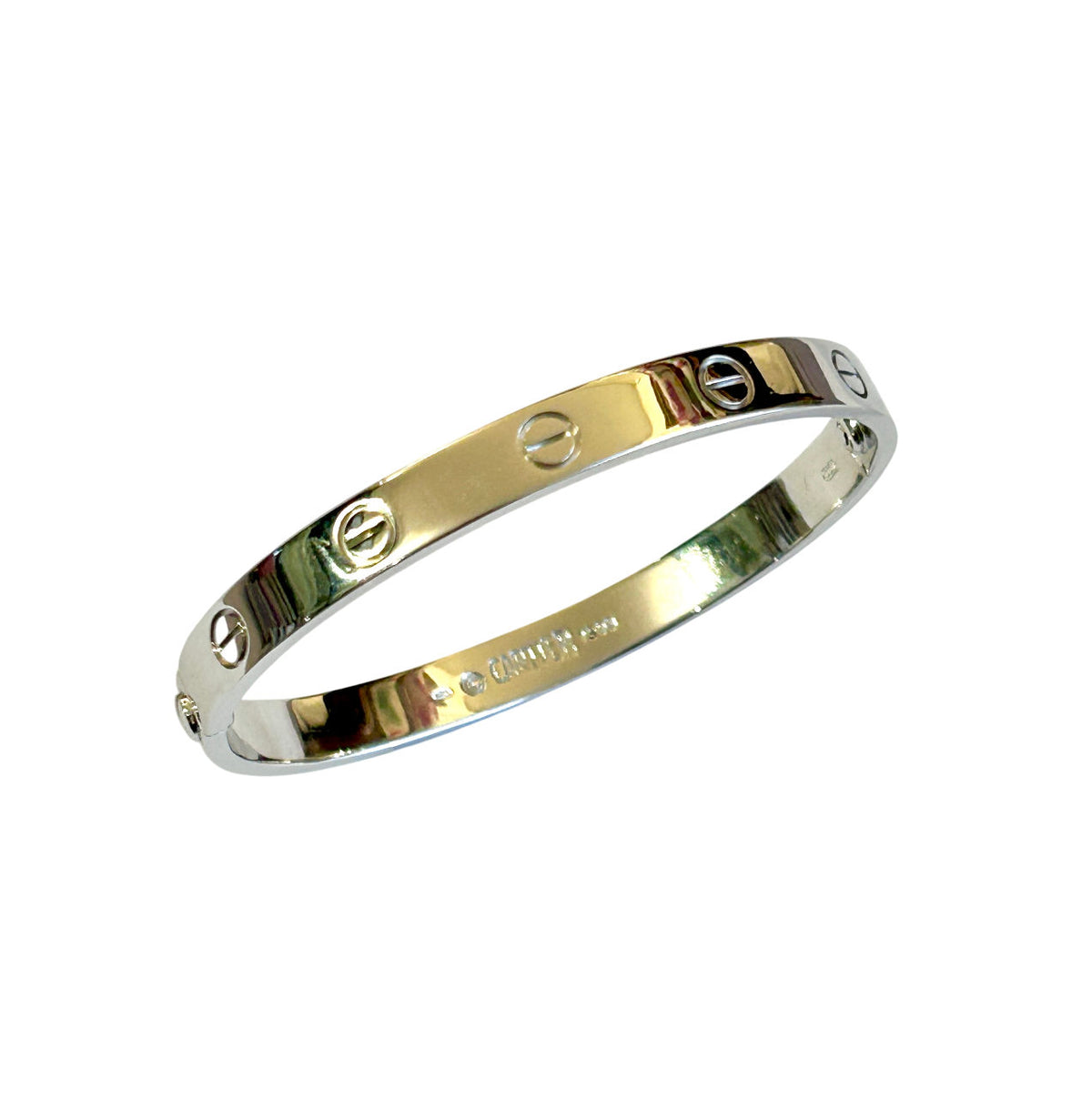 Bracelet Cartier Love en or blanc, taille 17