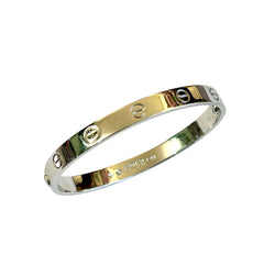 Bracelet Cartier Love en or blanc, taille 17