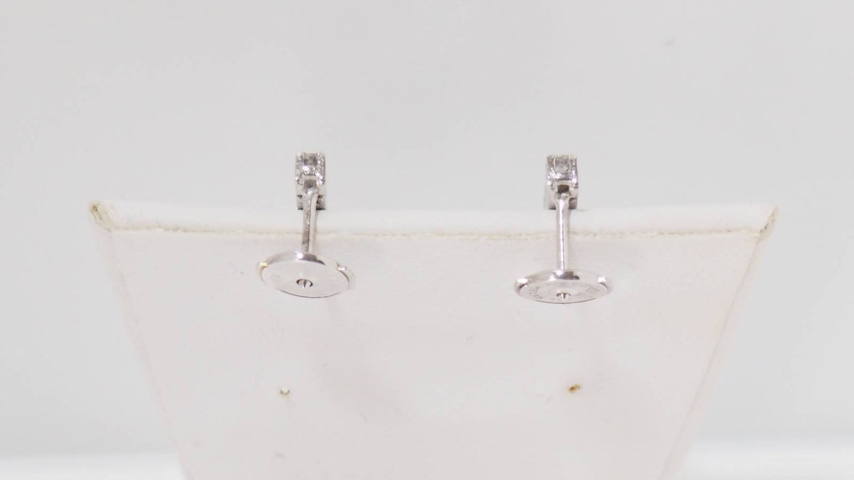 Boucles d'oreilles en or blanc, améthystes et diamants