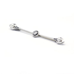 Broche - Or, Diamants et Perles