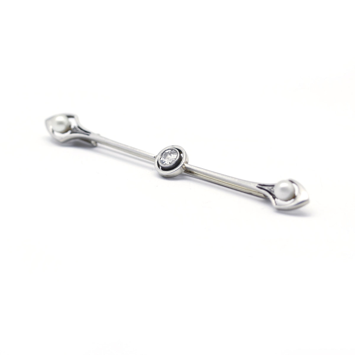 Broche - Or, Diamants et Perles