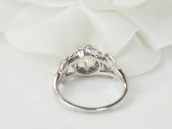 Bague solitaire en or blanc platine et diamant 1,20ct