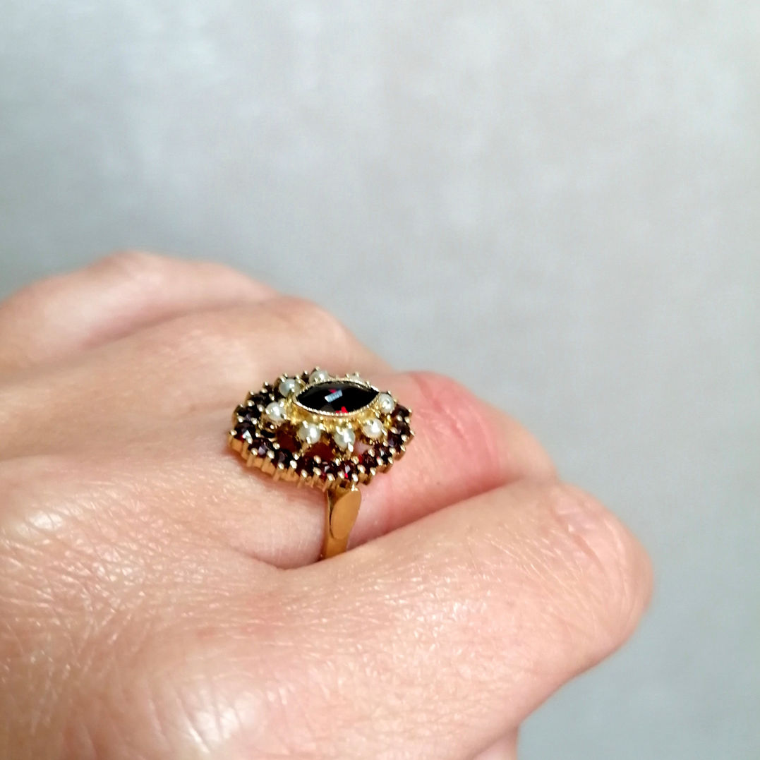 Bague grenats vintage