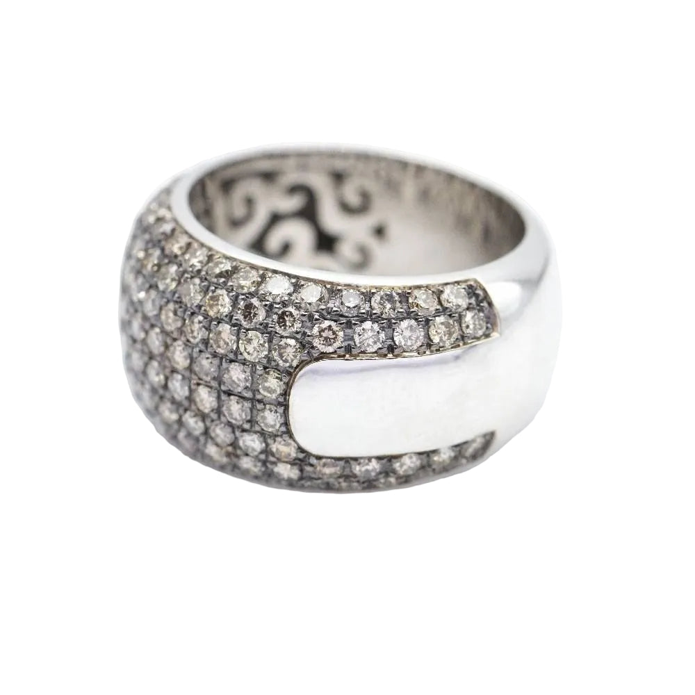 Bague Bandeau en or blanc, or rose et diamants