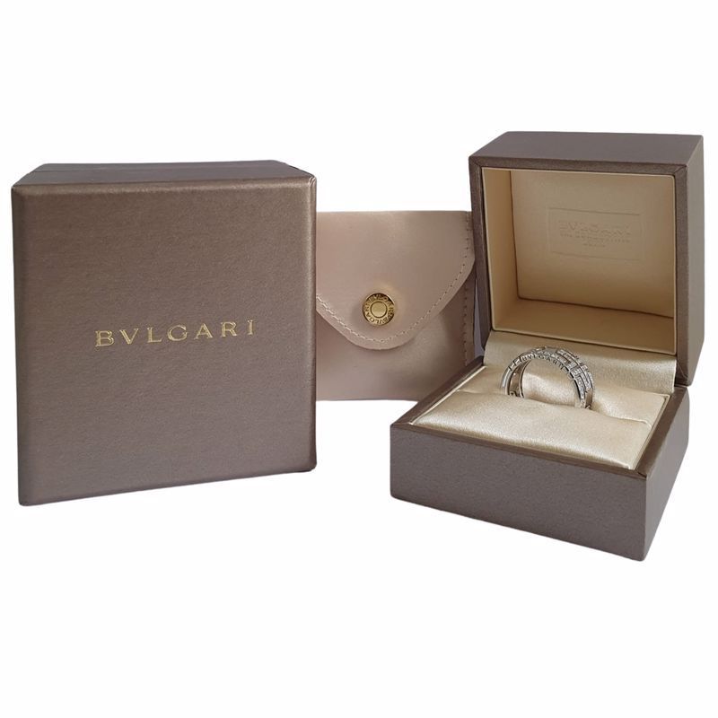Bague Bvlgari Parentesi EU54 - Or blanc et diamants