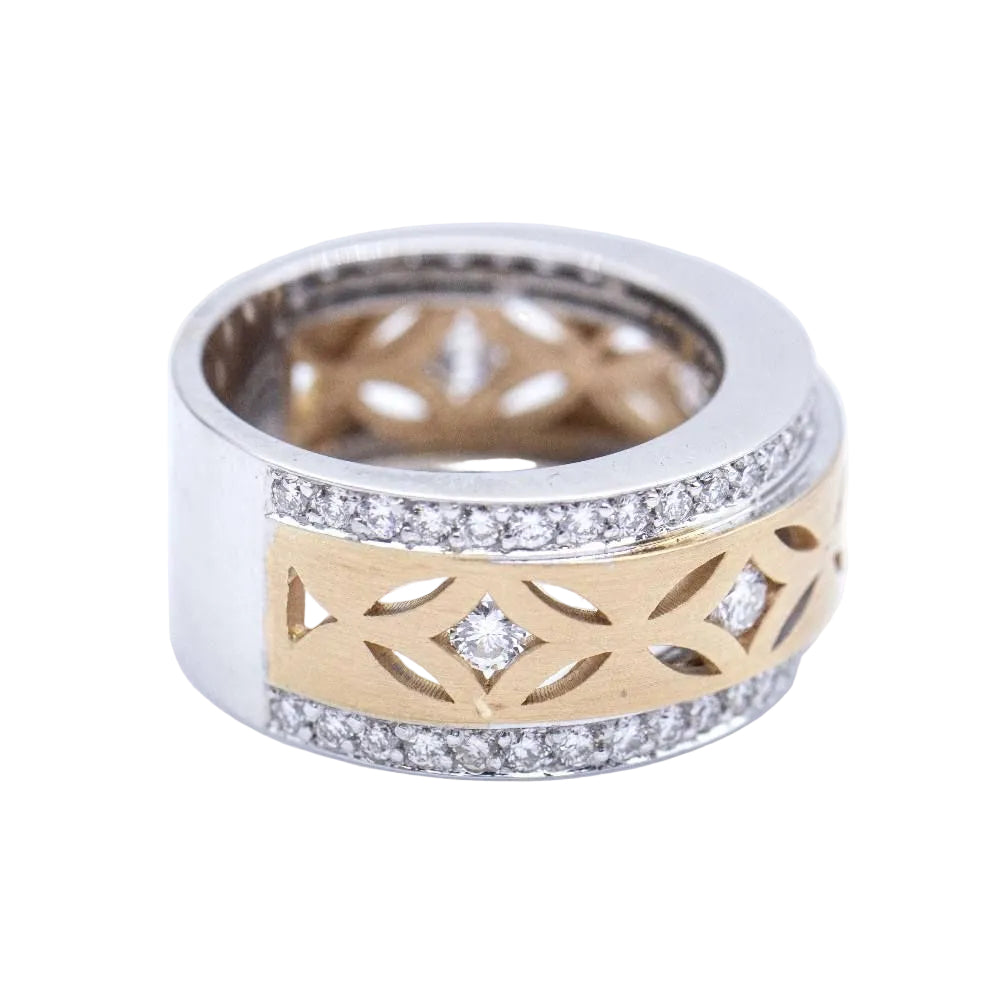Bague bicolore SIDNEY avec diamants d'occasion