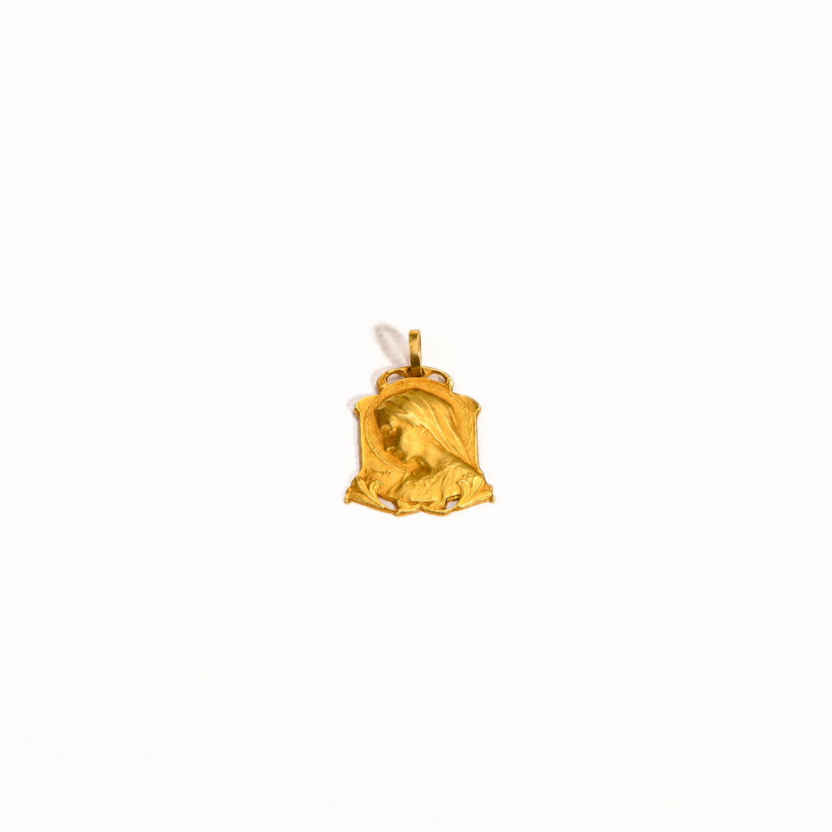 Médaille la Vierge et les lys signée E. Dropsy