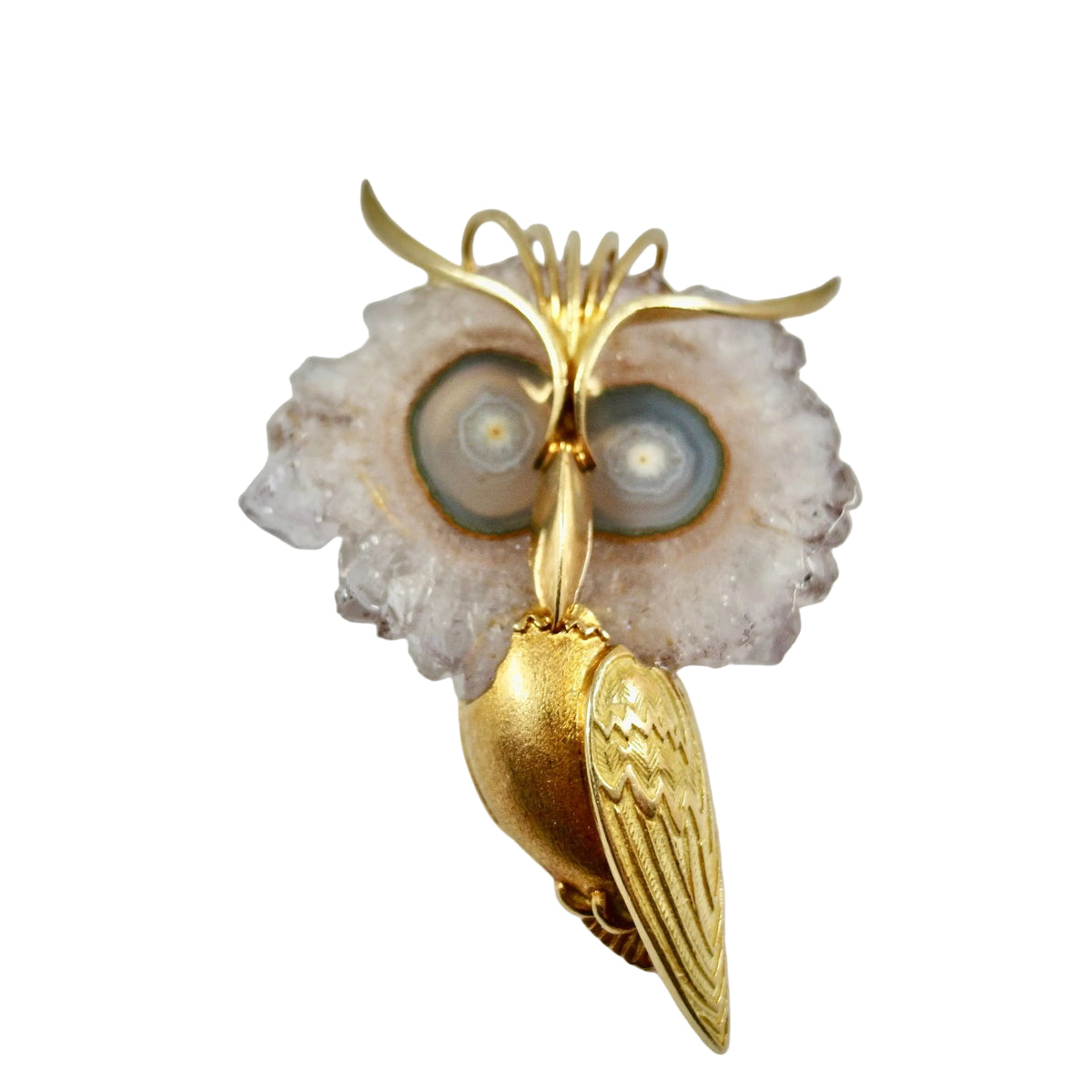 Broche/pendentif hiboux époque 1950/1960
