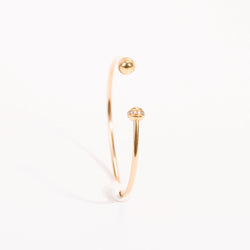 Bracelet Jonc ouvert en or rose et diamants