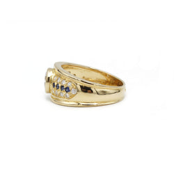 Bague - Or, Diamants & Saphirs