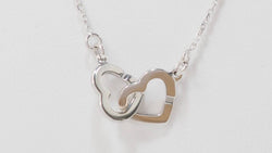 Collier double coeurs Dinh Van en or blanc
