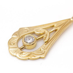 Boucles d'oreilles de style vintage en or jaune. Deuxième main