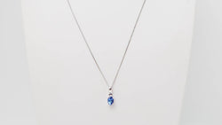 Collier en or blanc, tanzanite et diamants
