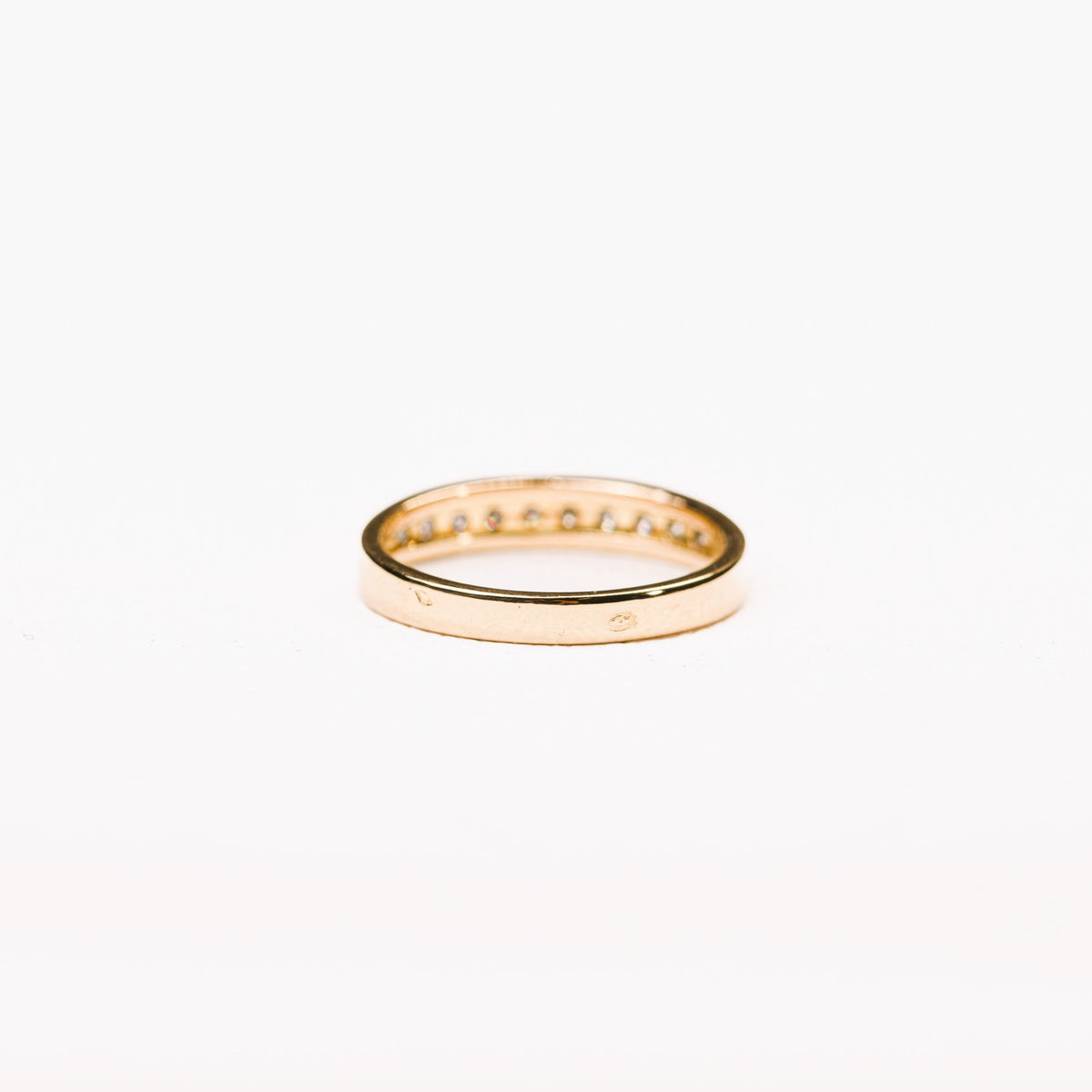 Bague Alliance demi-tour diamants en or jaune