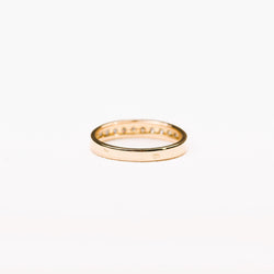 Bague Alliance demi-tour diamants en or jaune