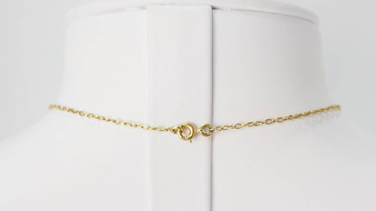 Collier draperie début XIXème siècle en or jaune et perles