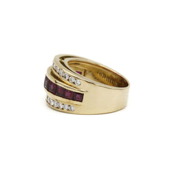 Bague - Or, Rubis & Diamants