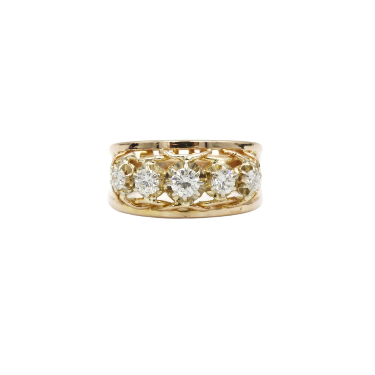 Bague - Or, Platine & Diamants
