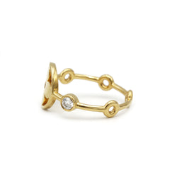 Bagues LOUIS VUITTON "Monogramme Berg Skin" en or jaune et diamants