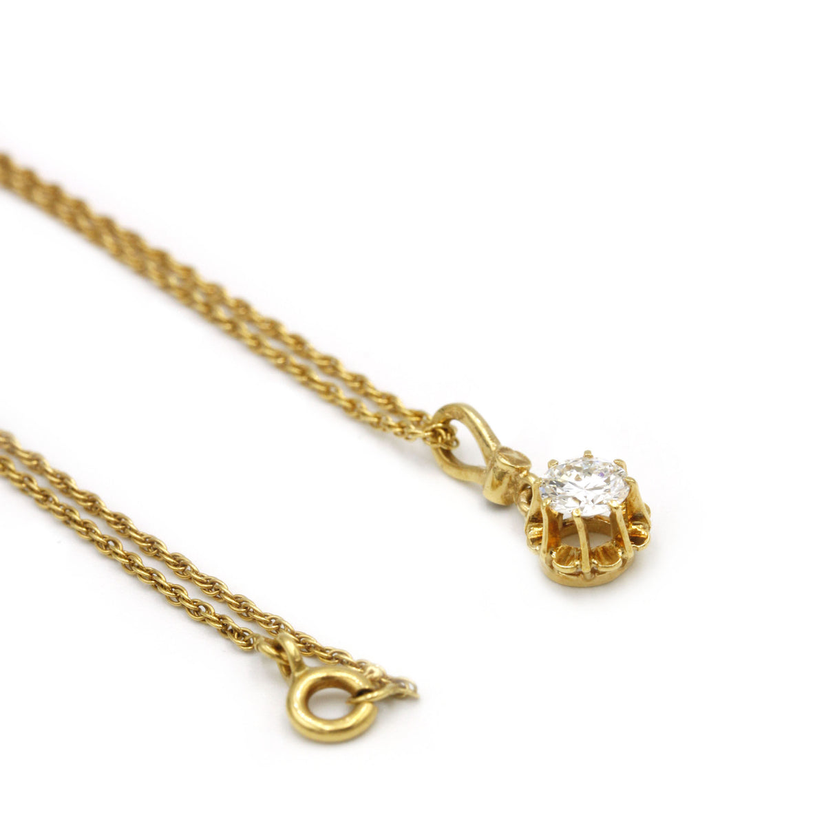 Collier Pendentif - Or Et Diamant