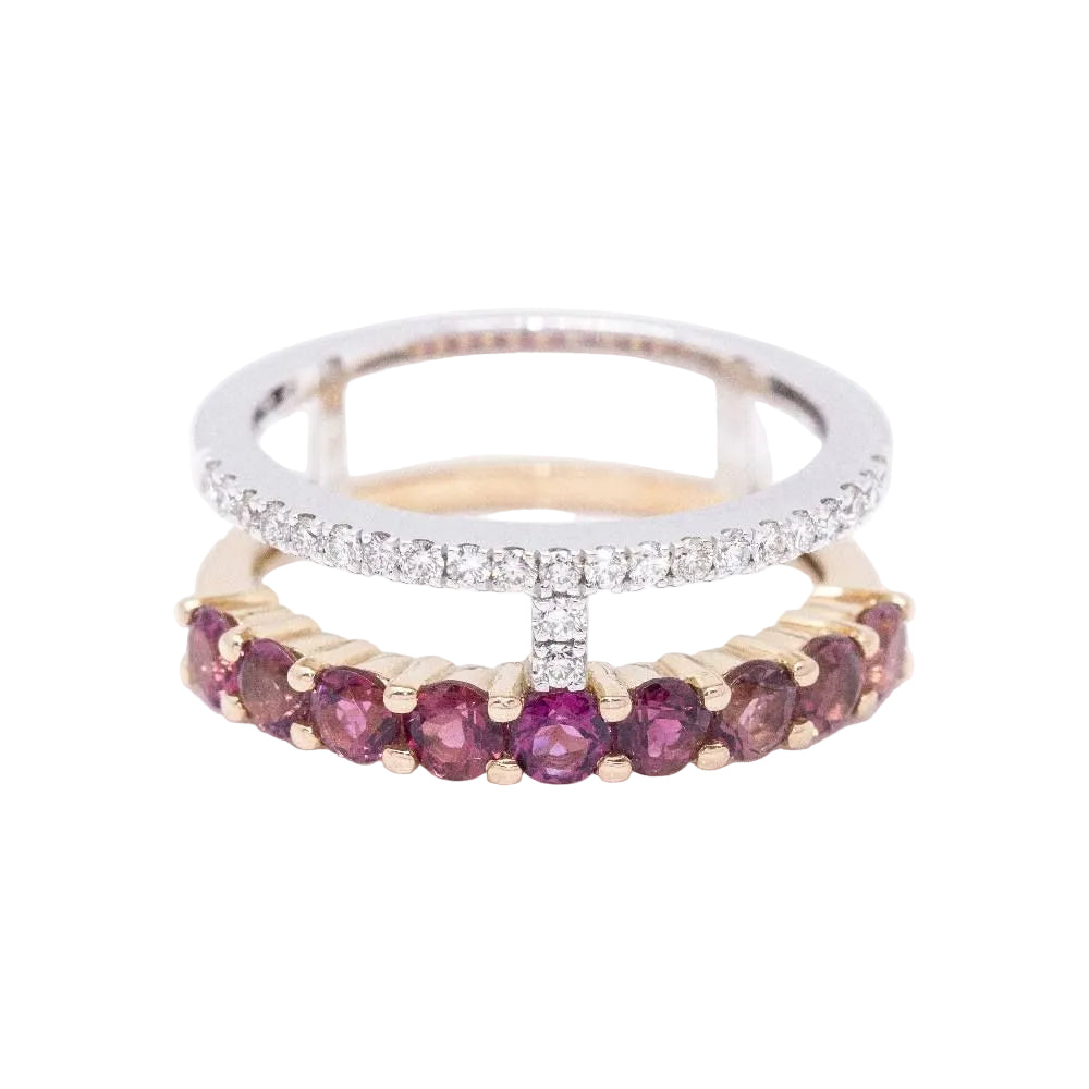 Bague en tourmalines et diamants