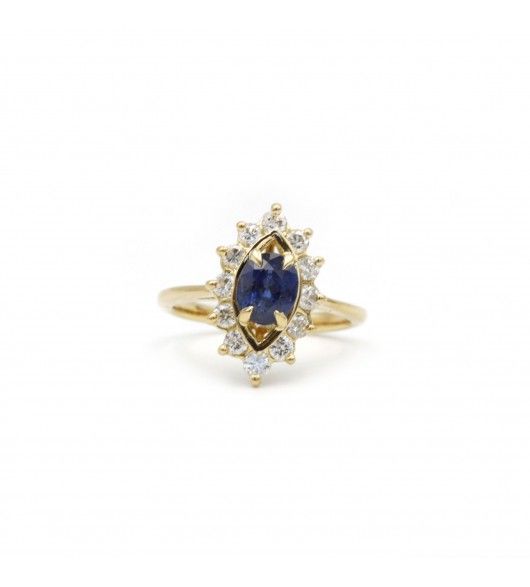 Bague - Or, Saphir & Diamants