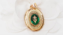 Pendentif porte photo en jaune