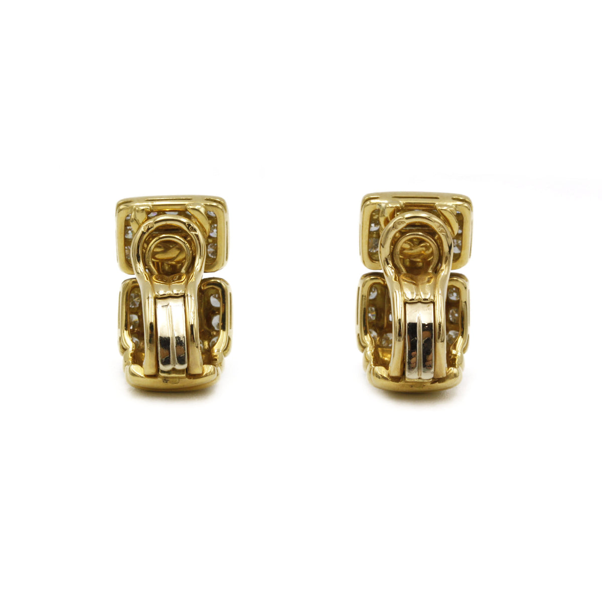 Clips d'oreilles - Or et diamants