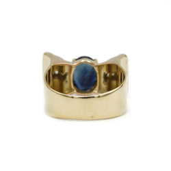 Bague - Or, Diamants & Saphir