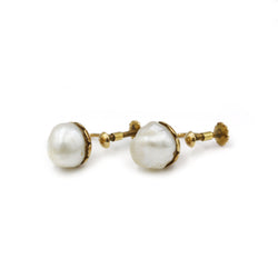 Boucles d'oreilles - Or & Perles fines baroque