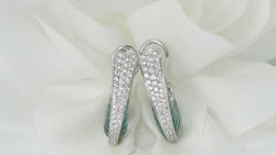 Boucles d'oreilles Clips en or blanc aigues marines et diamants
