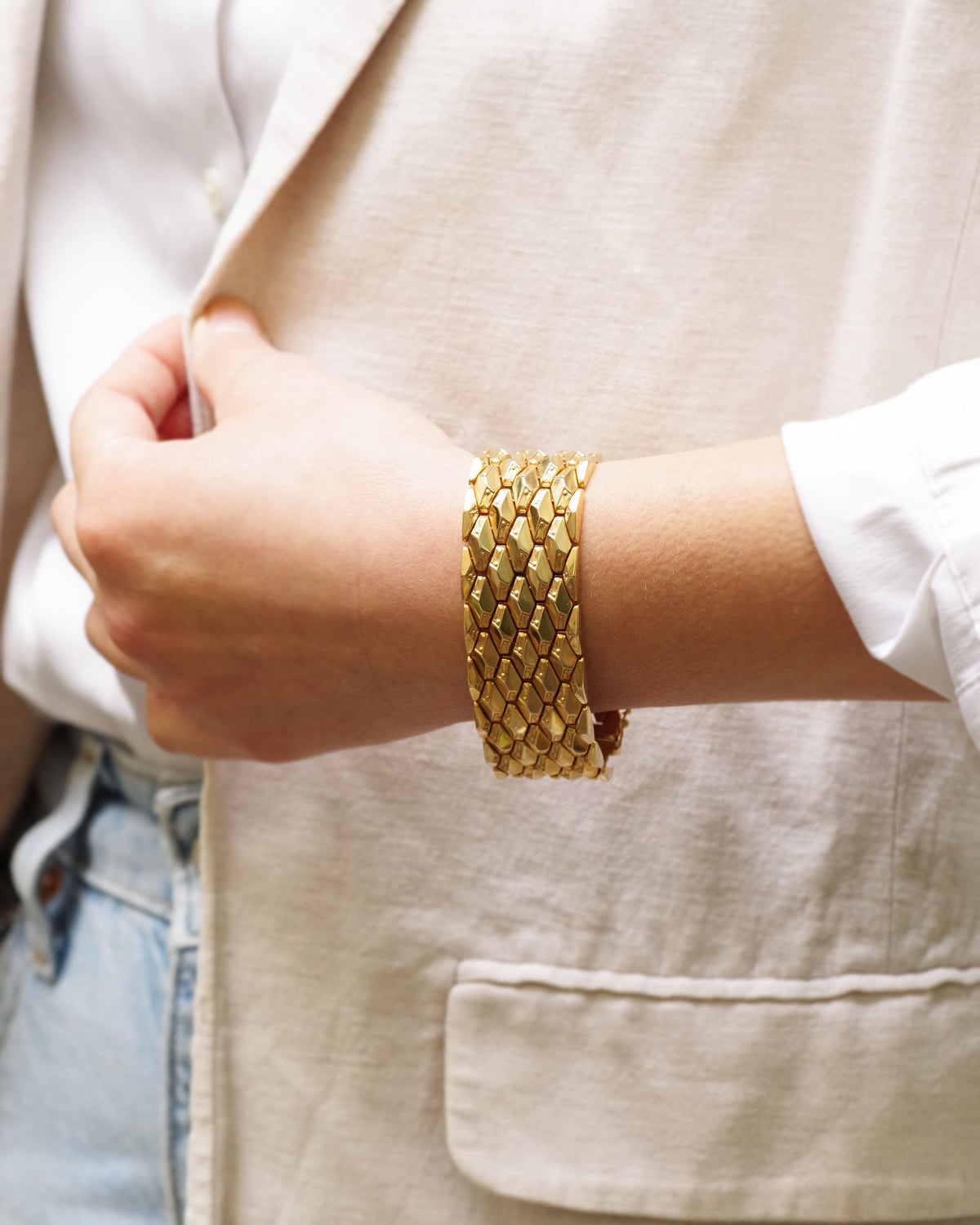 Bracelet large bandeau Retro