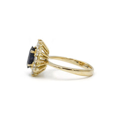 Bague - Or, Diamants & Saphir