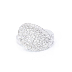 Bague en diamant Paveè. Deuxième main
