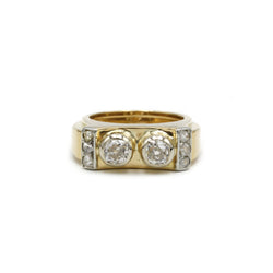 Bague - Or, Platine & Diamants