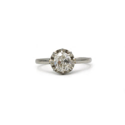 Solitaire - Platine Et Diamant