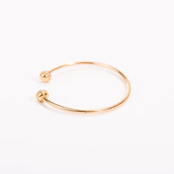 Bracelet Jonc ouvert en or rose et diamants