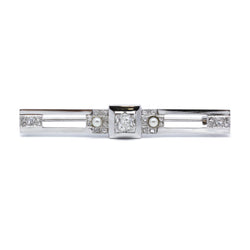 Broche - Or, Platine, Diamants Et Perles