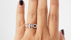 Bague en or blanc et diamant