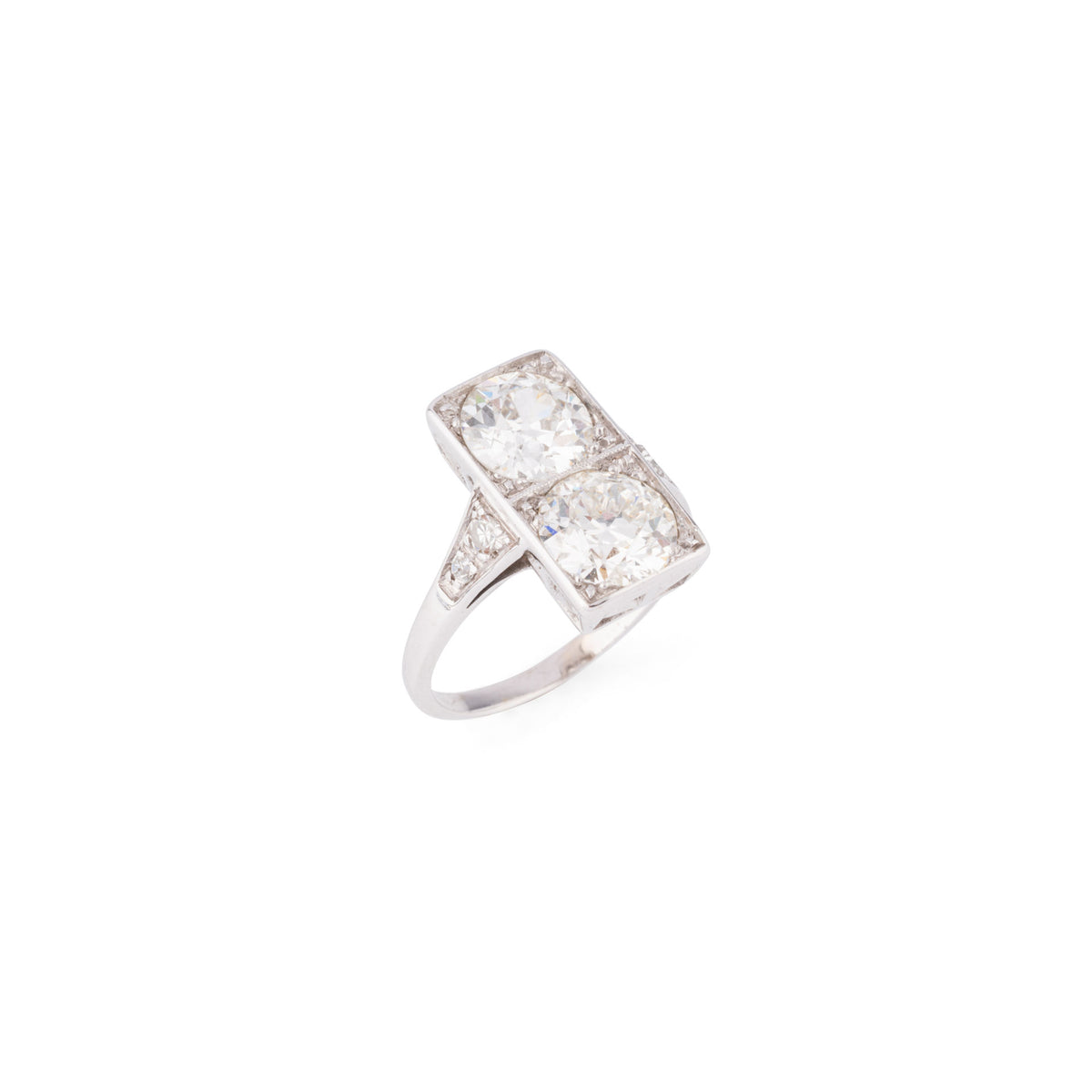 Bague Toi et Moi en or blanc et diamants