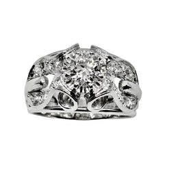 Bague en platine et diamant Epoque 1950